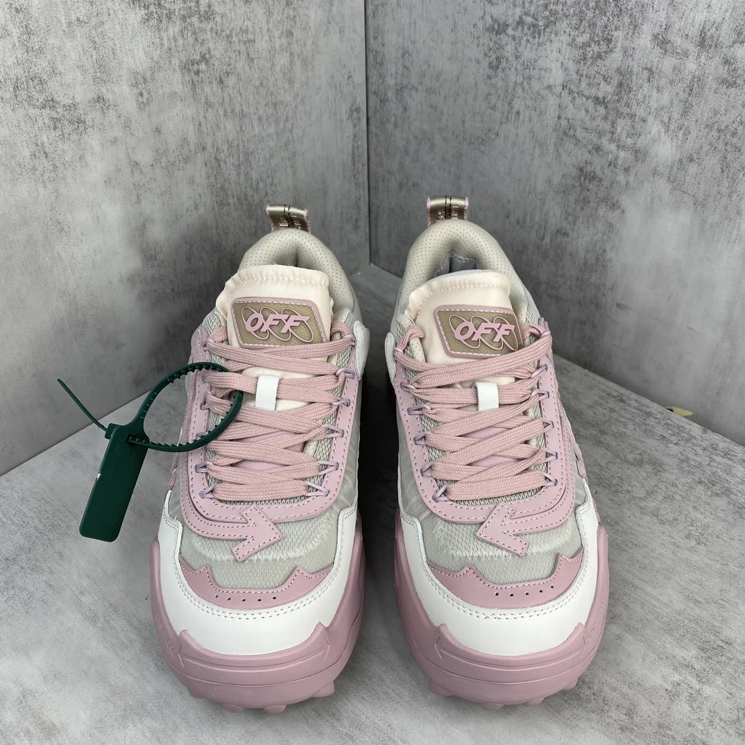 ODSY 1000 Leather Oxford Trail Sneakers Rose Pink - Gallery Image 4 - Detailed View
