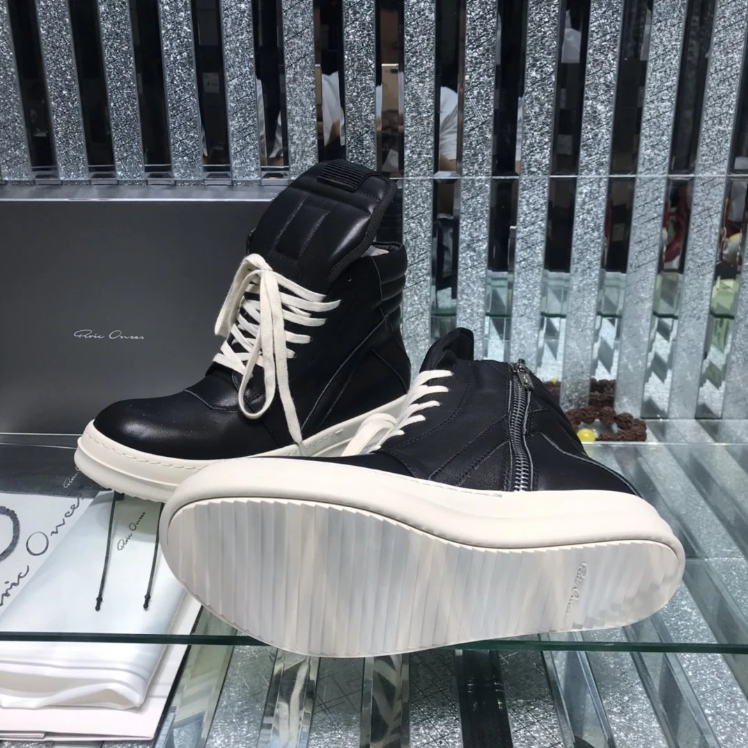Owens Geobasket High-Top Black Sneakers - Gallery Image 8 - Detailed View