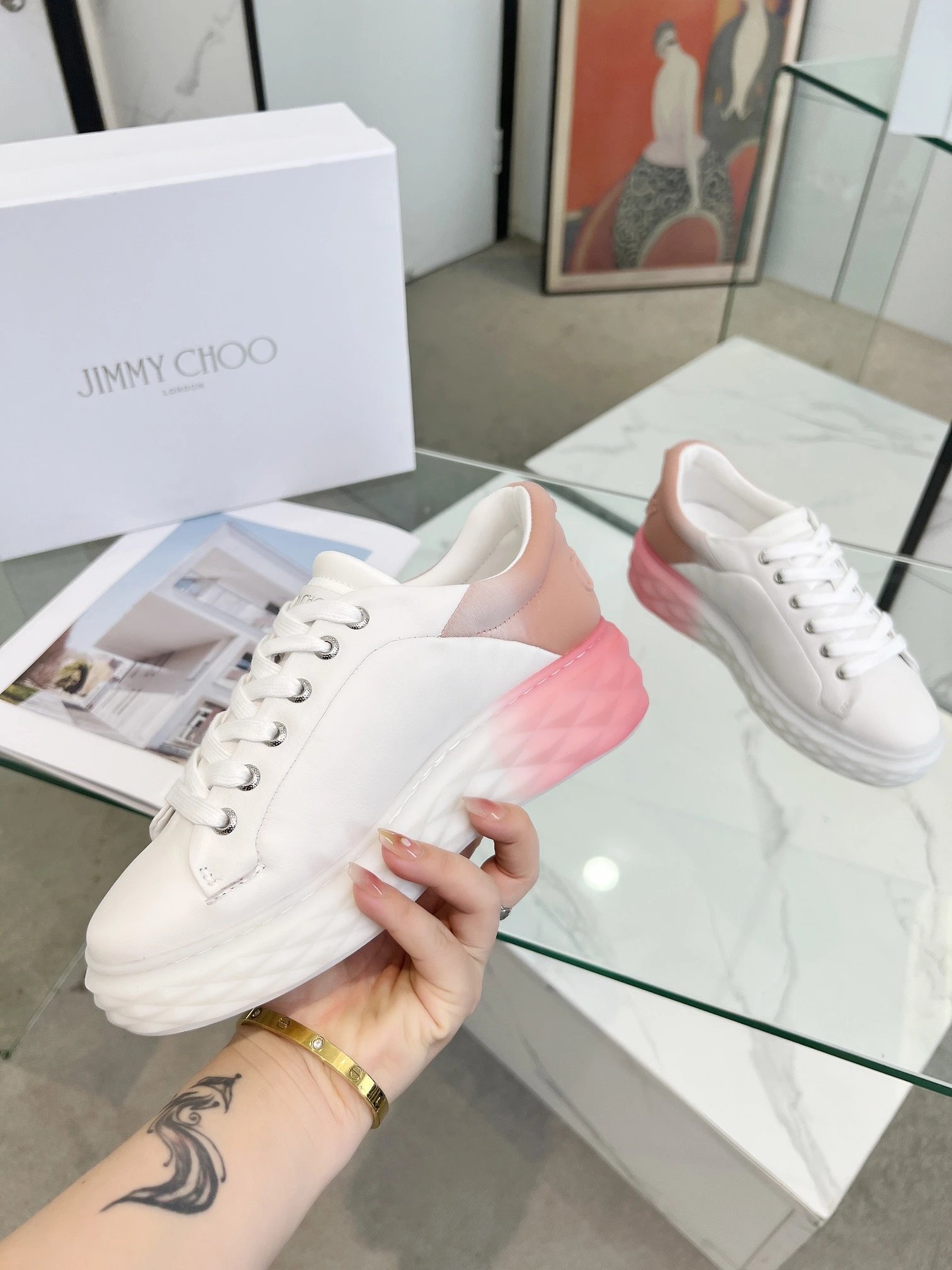 Jimmy Choo Diamond Sneakers Multi-color - Gallery Image 5 - Detailed View