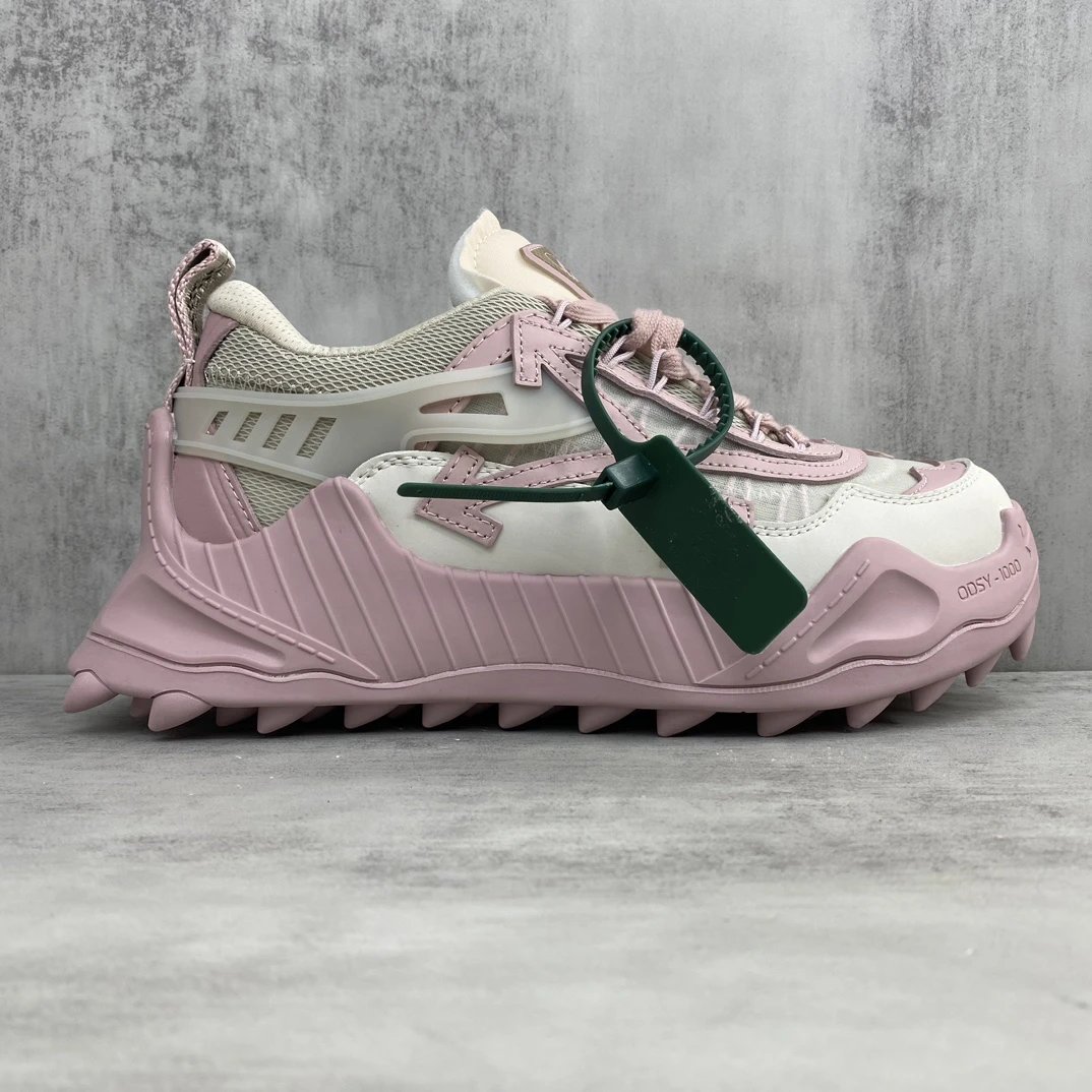 ODSY 1000 Leather Oxford Trail Sneakers Rose Pink - Gallery Image 6 - Detailed View