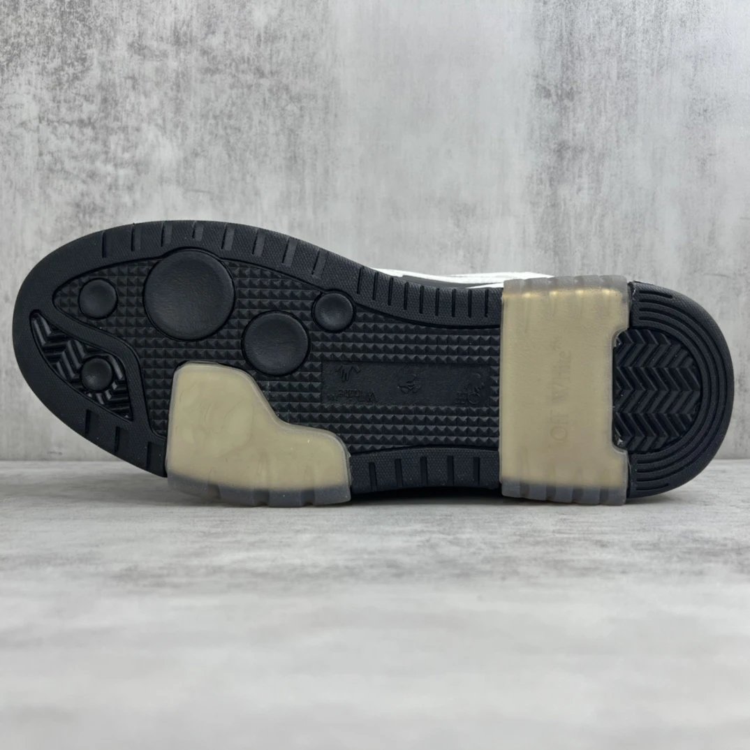 Low Top Leather Sneakers Retro Streetwear Black Ivory - Gallery Image 8 - Detailed View