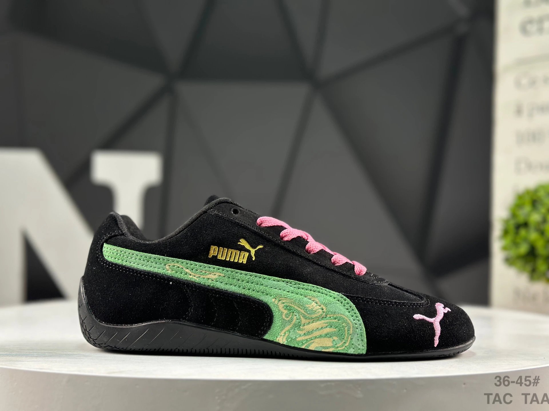 Puma Speed OG Sneakers Black Green - Gallery Image 3 - Detailed View