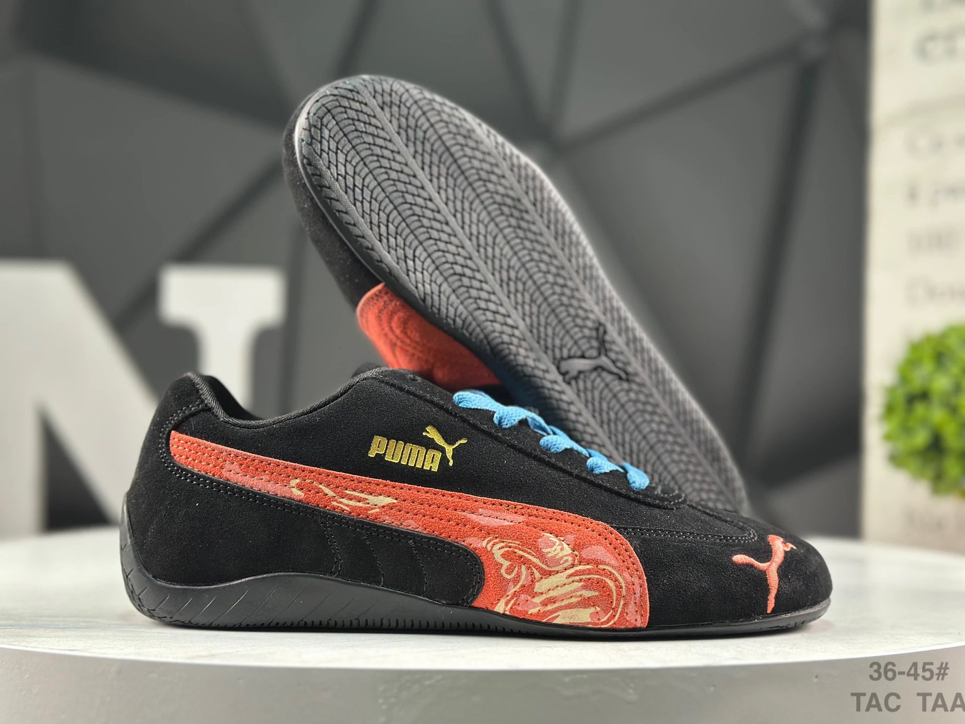 Puma Speed OG Sneakers Black Orange - Puma - Cnfans - $41.01