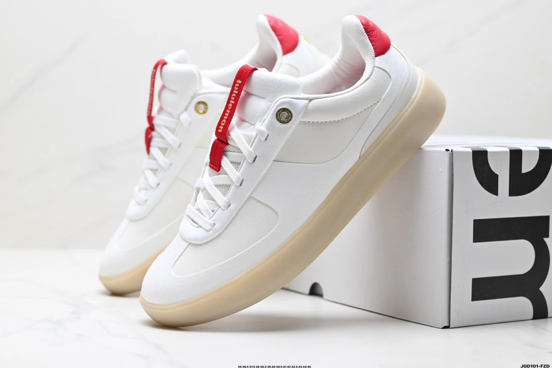Lululemon Lifestyle Low Sneakers White Red - Gallery Image 8 - Detailed View