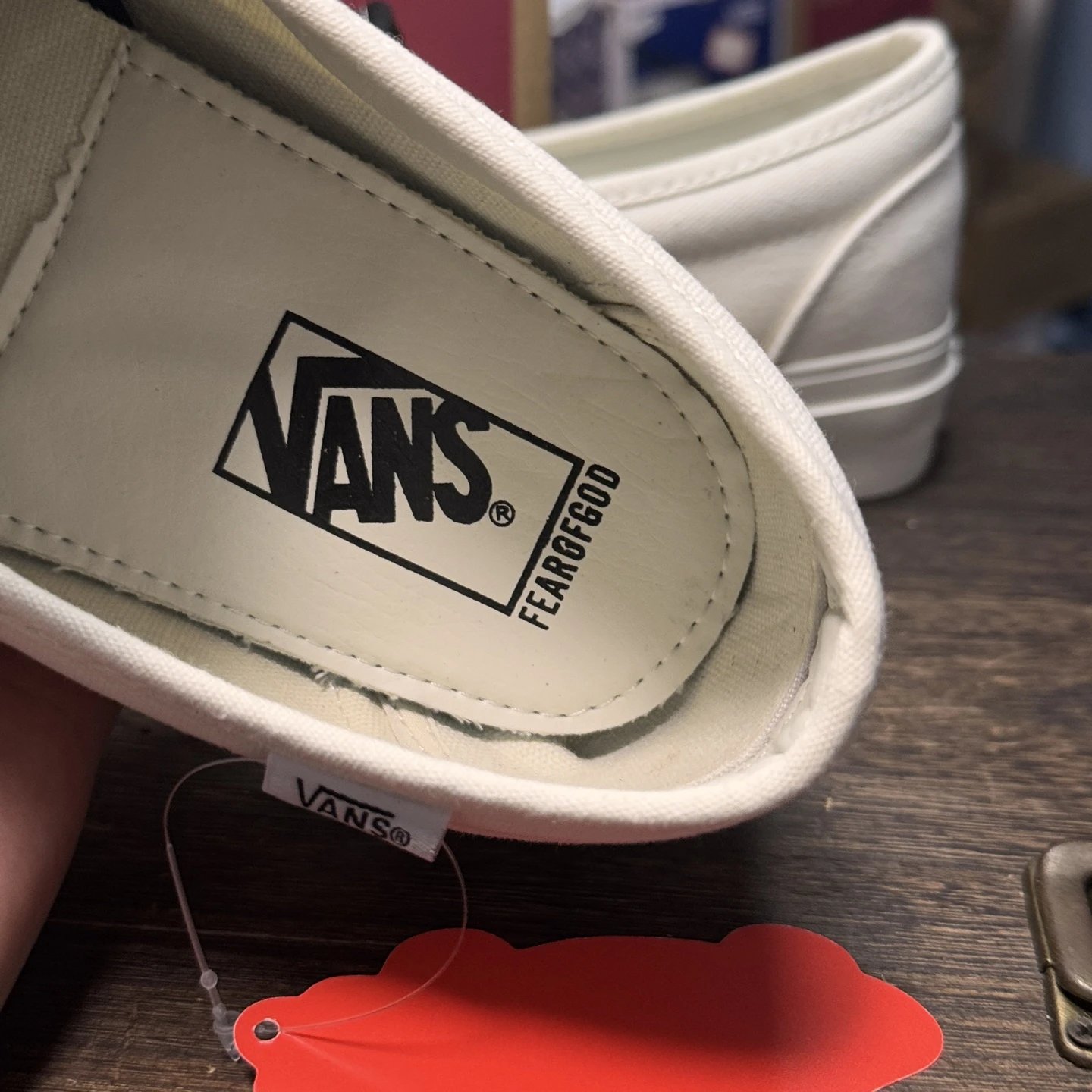 Suede Slip On Skate Shoes Ivory Black - Gallery Image 5 - Detailed View