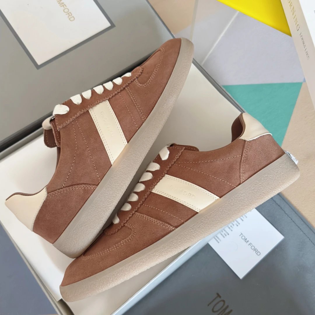 Suede Trainer Sneakers Almond Beige - Gallery Image 6 - Detailed View