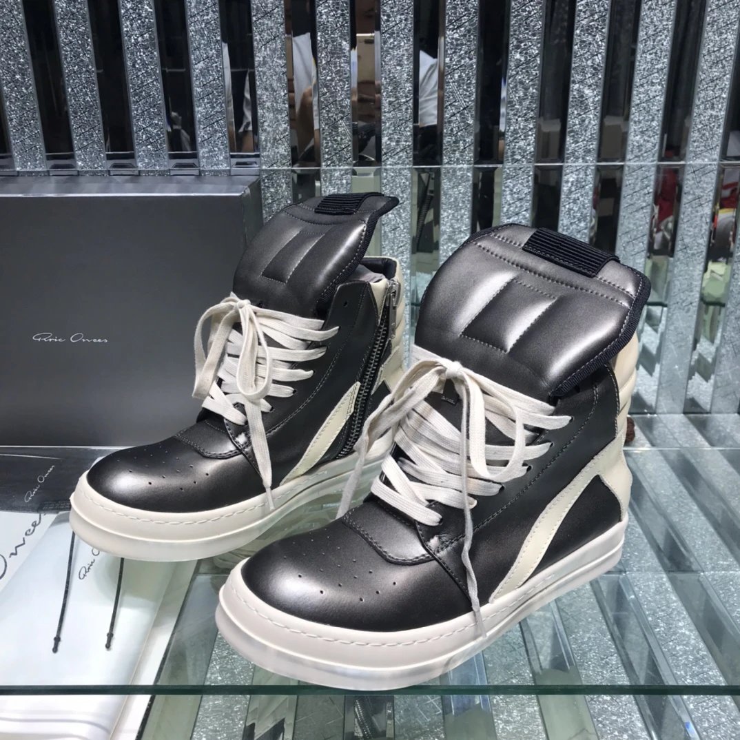 Owens Geobasket High-Top Sneakers Grey - Gallery Image 2 - Detailed View