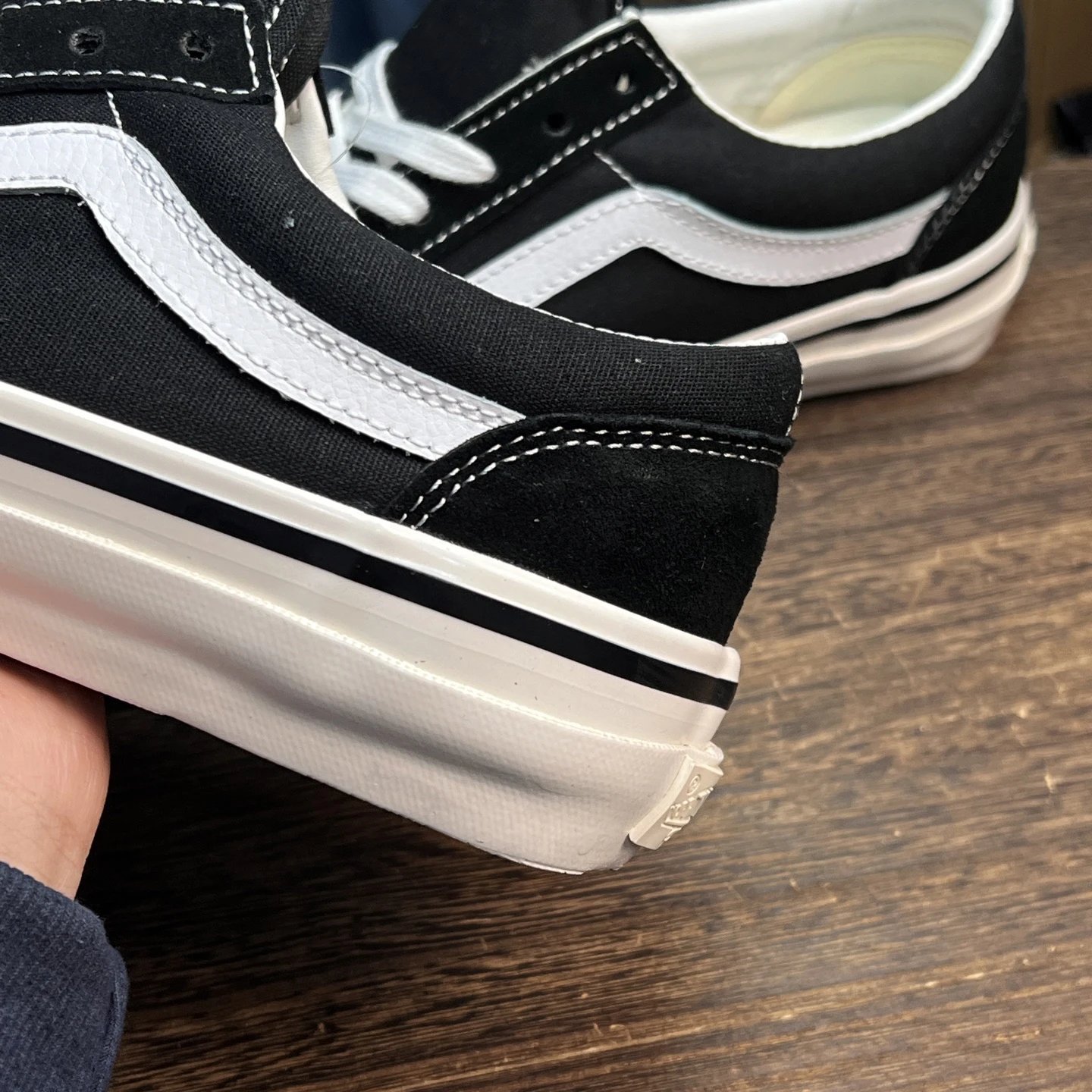 Low Top Canvas Skate Shoes Ebony Whisper - Gallery Image 6 - Detailed View