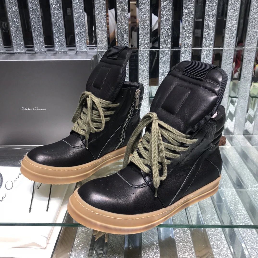 Owens Geobasket High-Top Sneakers Black Brown - Gallery Image 3 - Detailed View