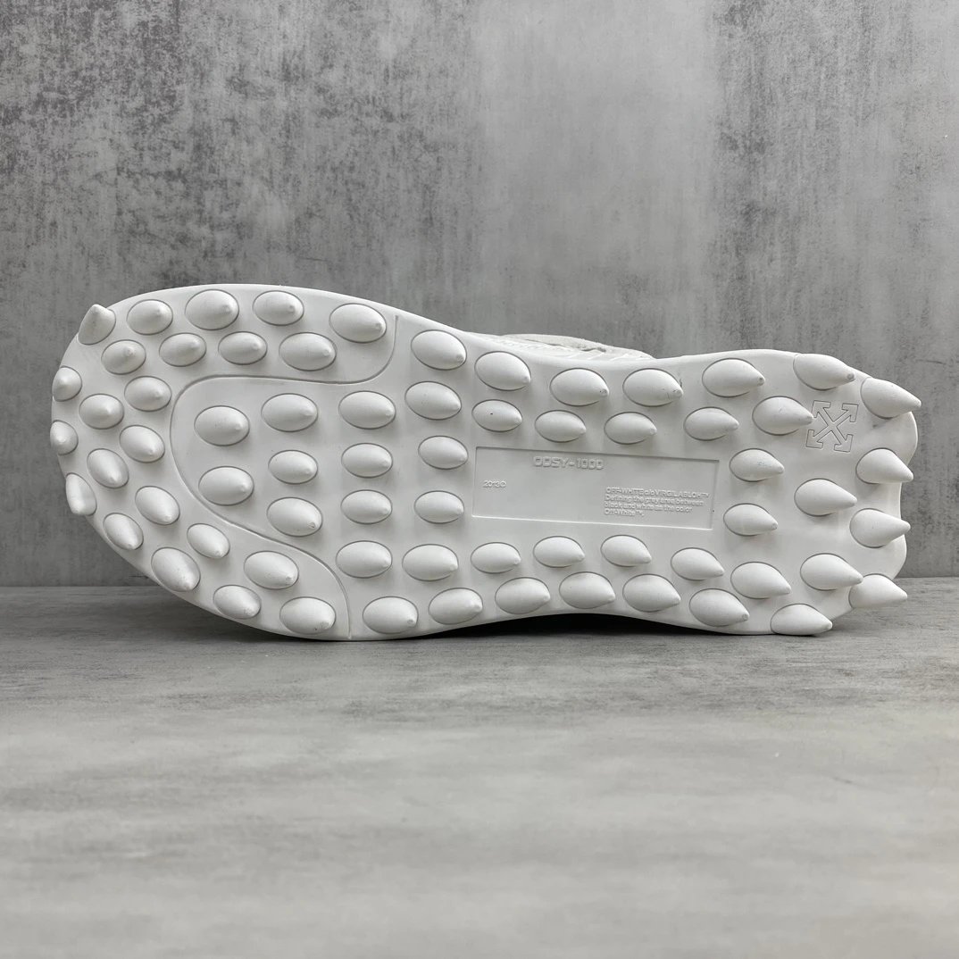 ODS Y1000 Trail Sneakers Oxford Leather Mesh Ivory - Gallery Image 8 - Detailed View