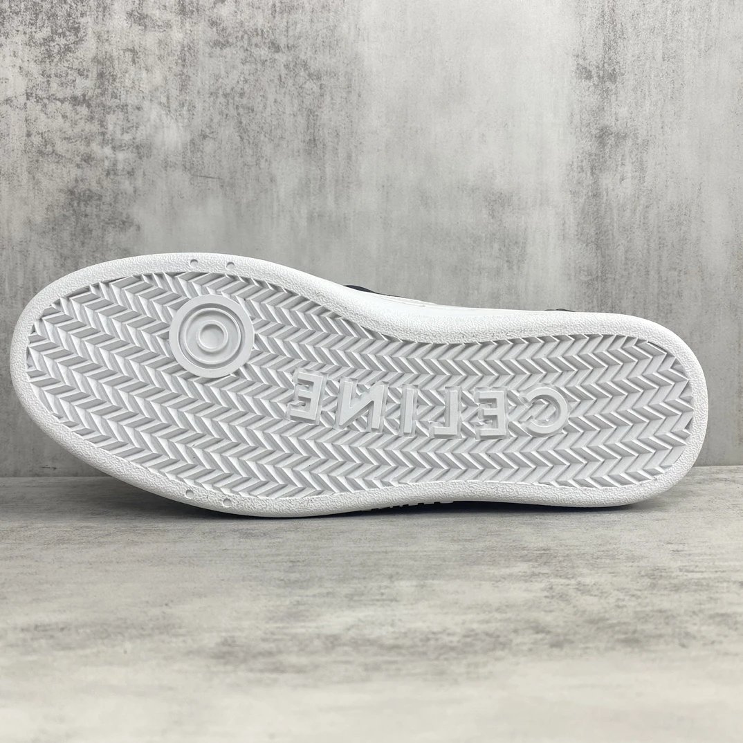 CT-10 Leather Low Top Sneakers Retro White Navy - Gallery Image 8 - Detailed View