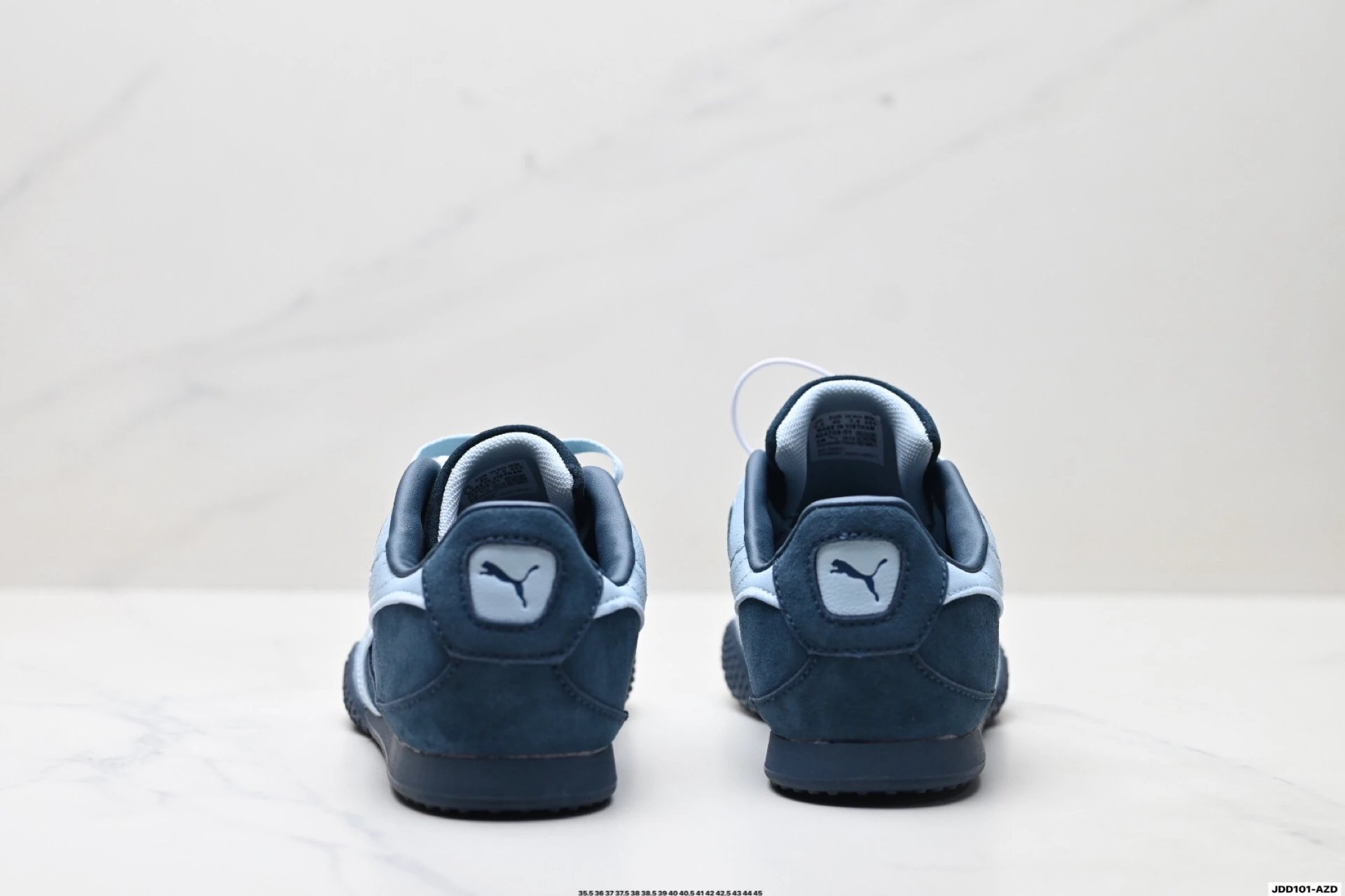 PUMA Bella V2 Leather Sneakers Blue - Gallery Image 6 - Detailed View