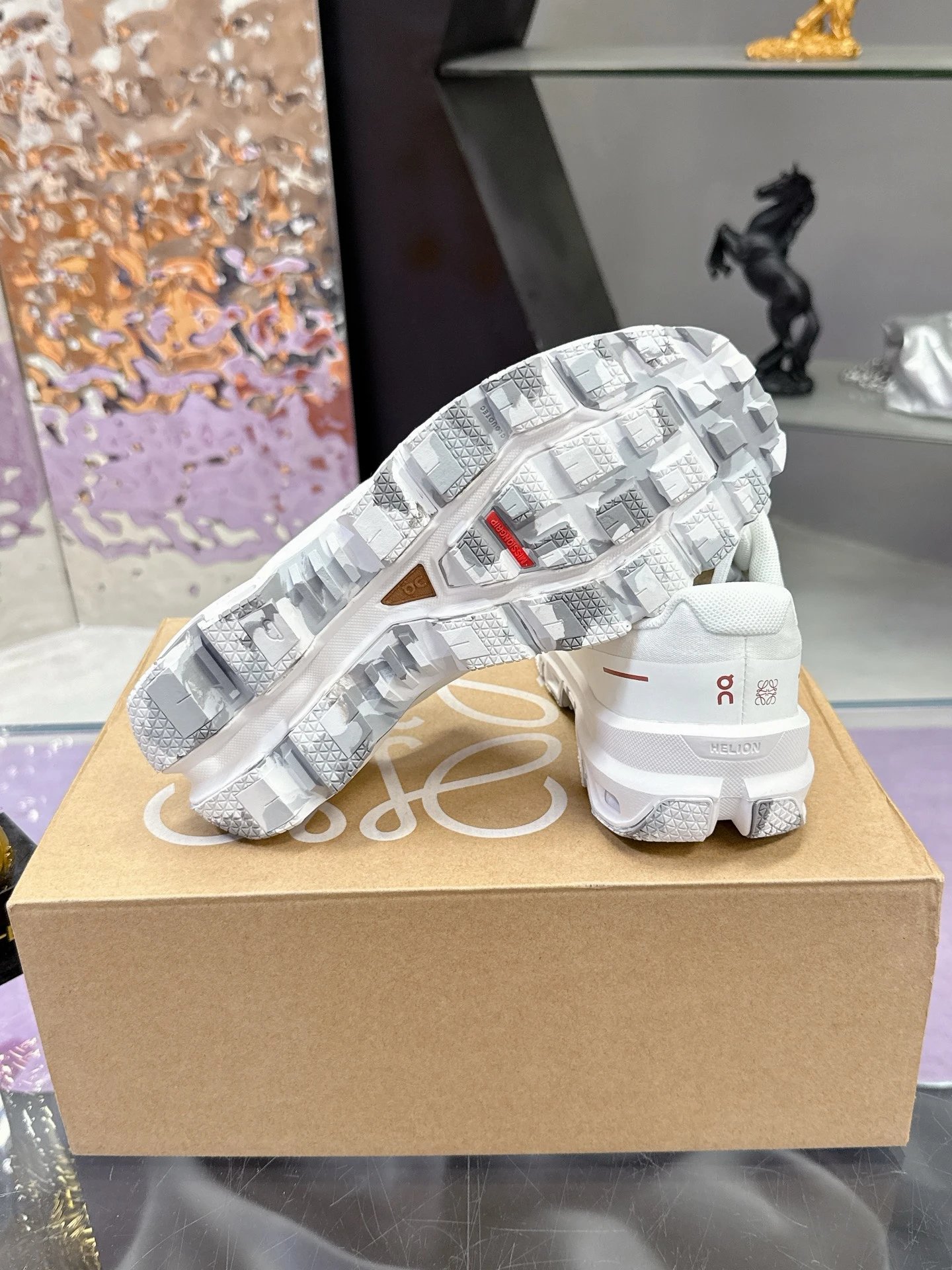 Loewe x On Running 3.0 Cloudtilt White Sneakers  - Gallery Image 9 - Detailed View