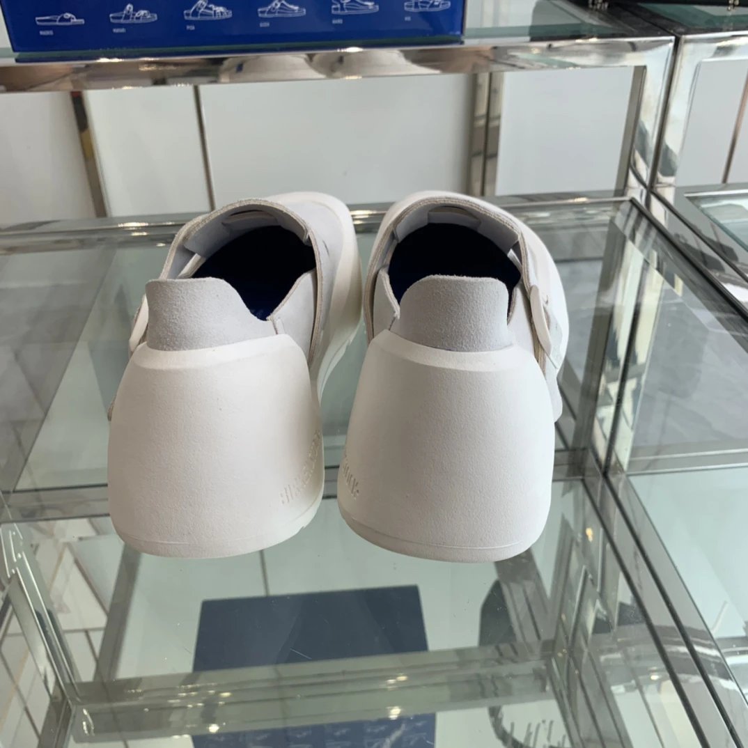 Ergonomic Suede Slip-On Loafers with Buckle Dove Grey - Gallery Image 7 - Detailed View