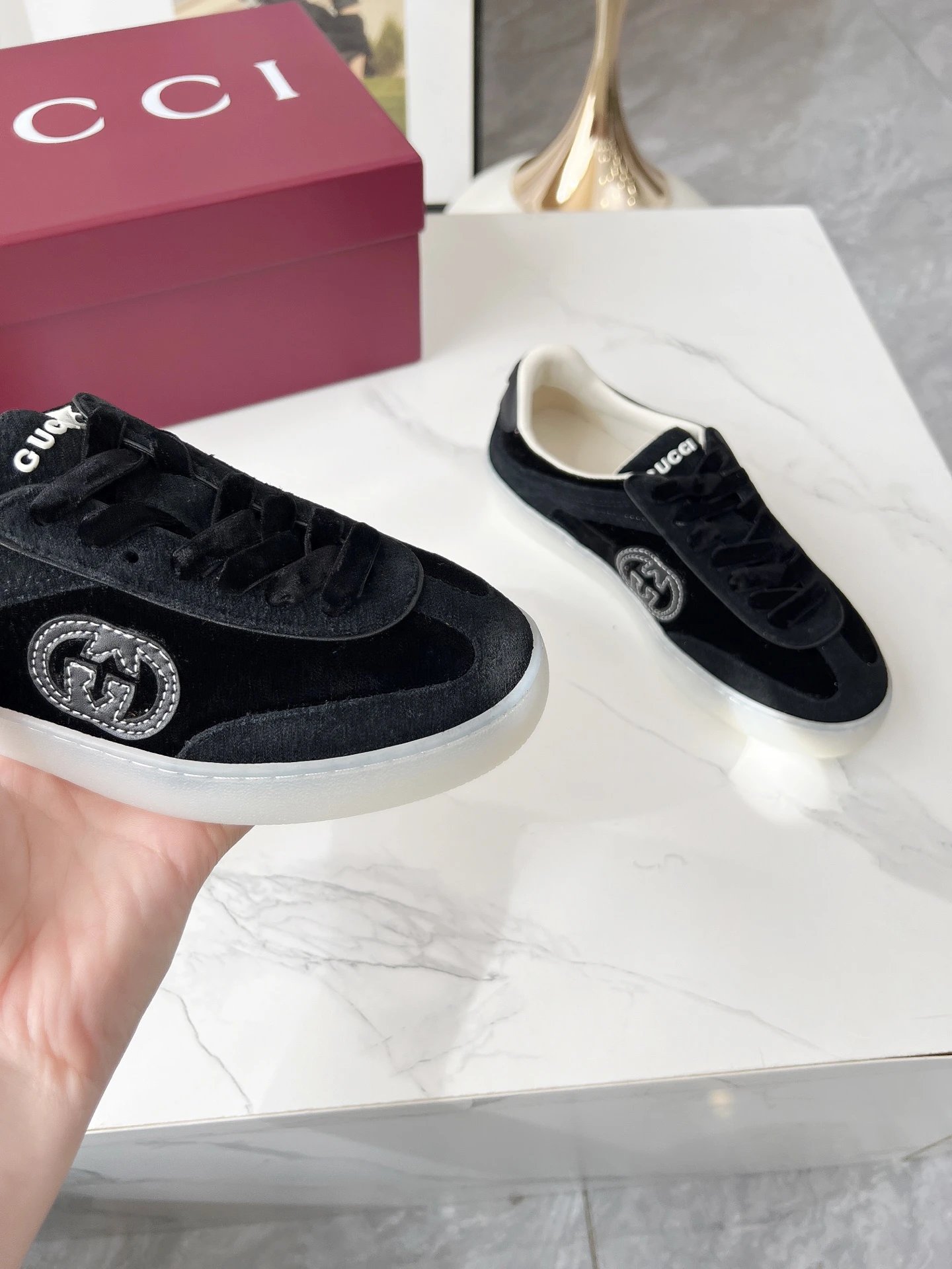 Gucci 3D GG Trainers Black - Gallery Image 8 - Detailed View