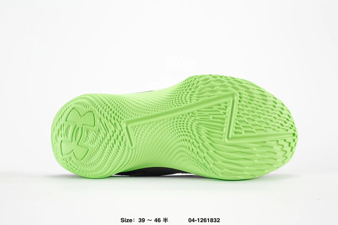 Curry 1 Flow Basketball Shoes in Lilac Grey and Neon Green - Gallery Image 6 - Detailed View