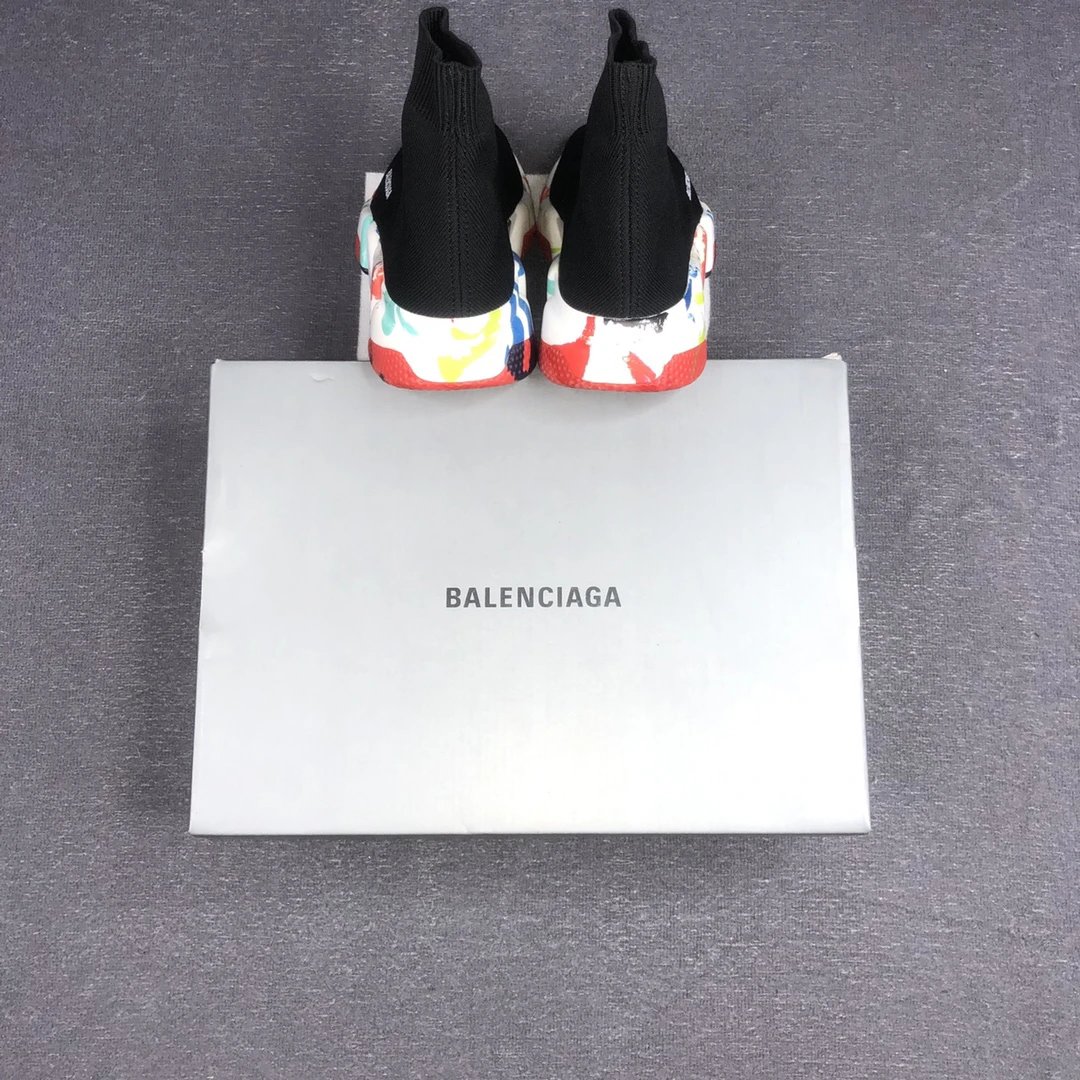 Speed Trainer Sock Sneakers Knit Breathable Sole Multicolor - Gallery Image 9 - Detailed View