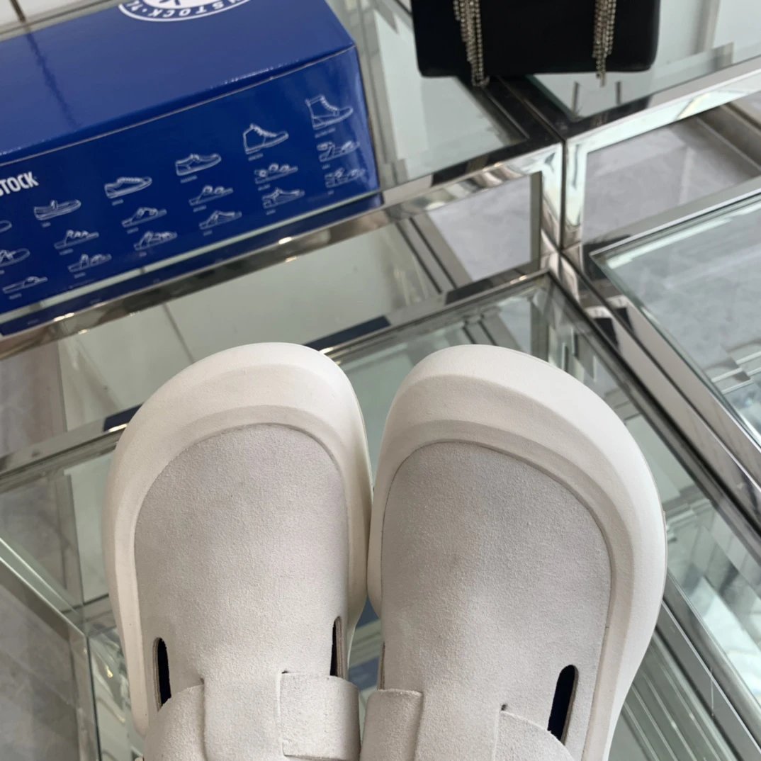 Ergonomic Suede Slip-On Loafers with Buckle Dove Grey - Gallery Image 6 - Detailed View