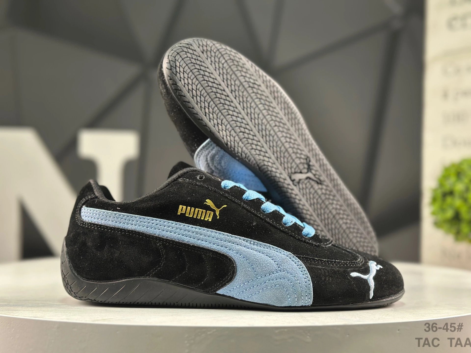 Puma Speed OG Sneakers Black Blue  - Puma - Cnfans - $41.01