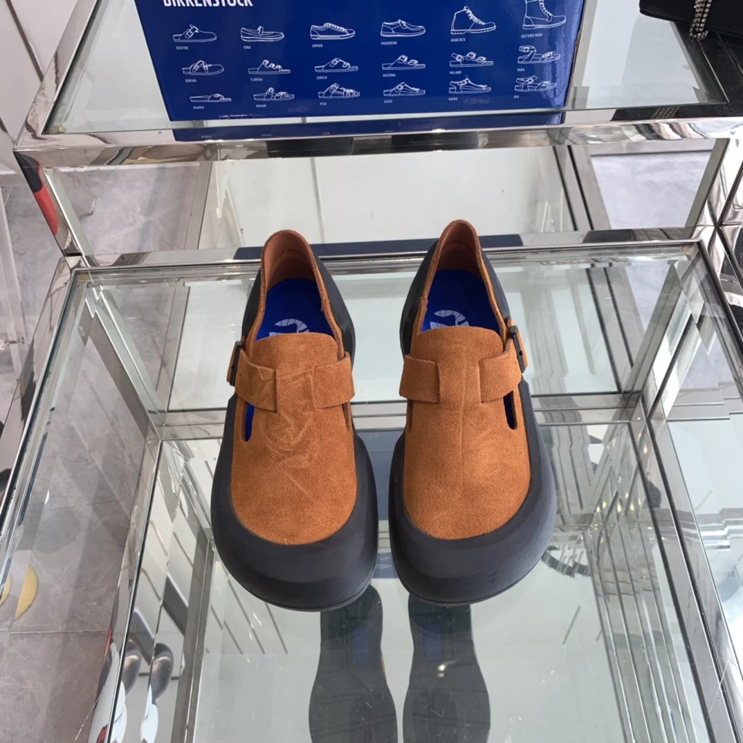 Suede Slip-On Loafers Ergonomic Design Rust Brown - Gallery Image 2 - Detailed View