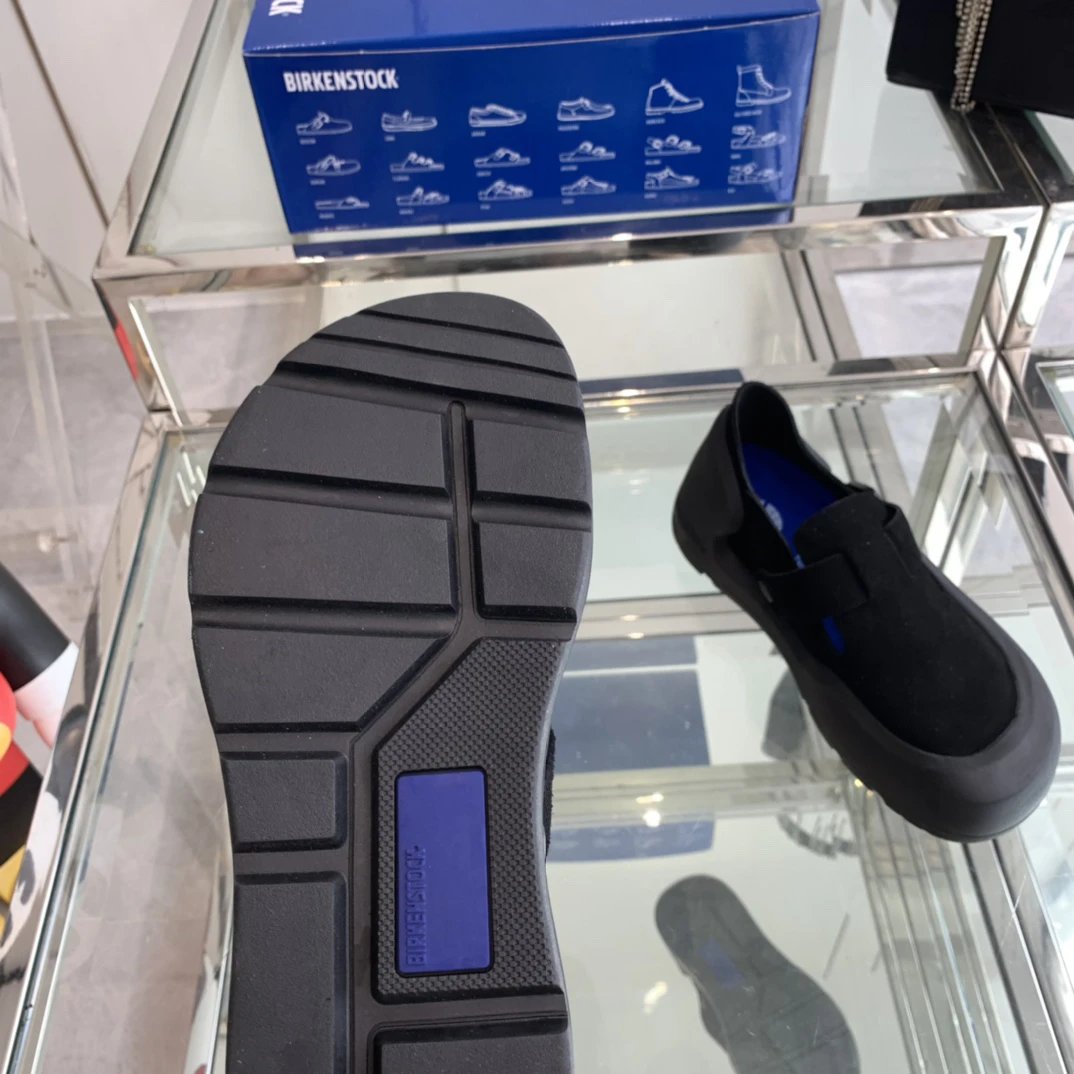 Suede Slip-On Loafers Ergonomic Design Charcoal Black - Gallery Image 9 - Detailed View