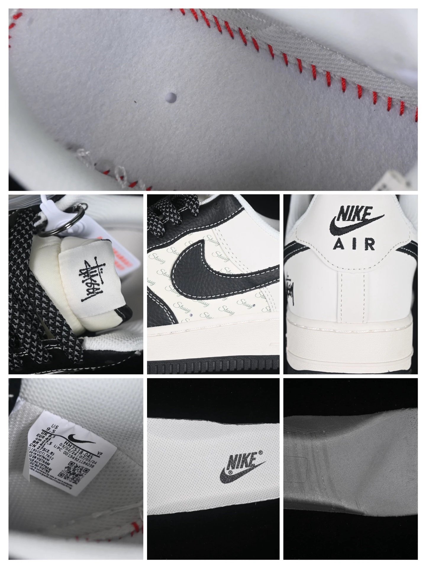 Leather Low Sneakers Noir - Gallery Image 9 - Detailed View