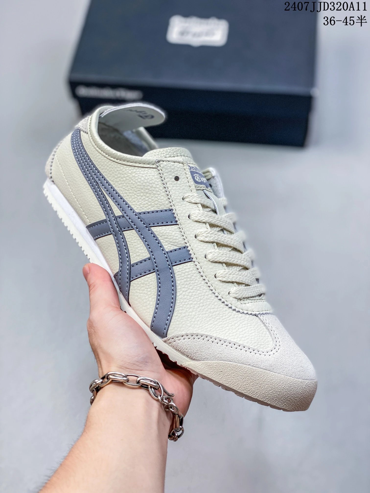 Onitsuka Tiger Mexico 66 Slip-on Sneakers Beige Blue - Gallery Image 1 - Detailed View