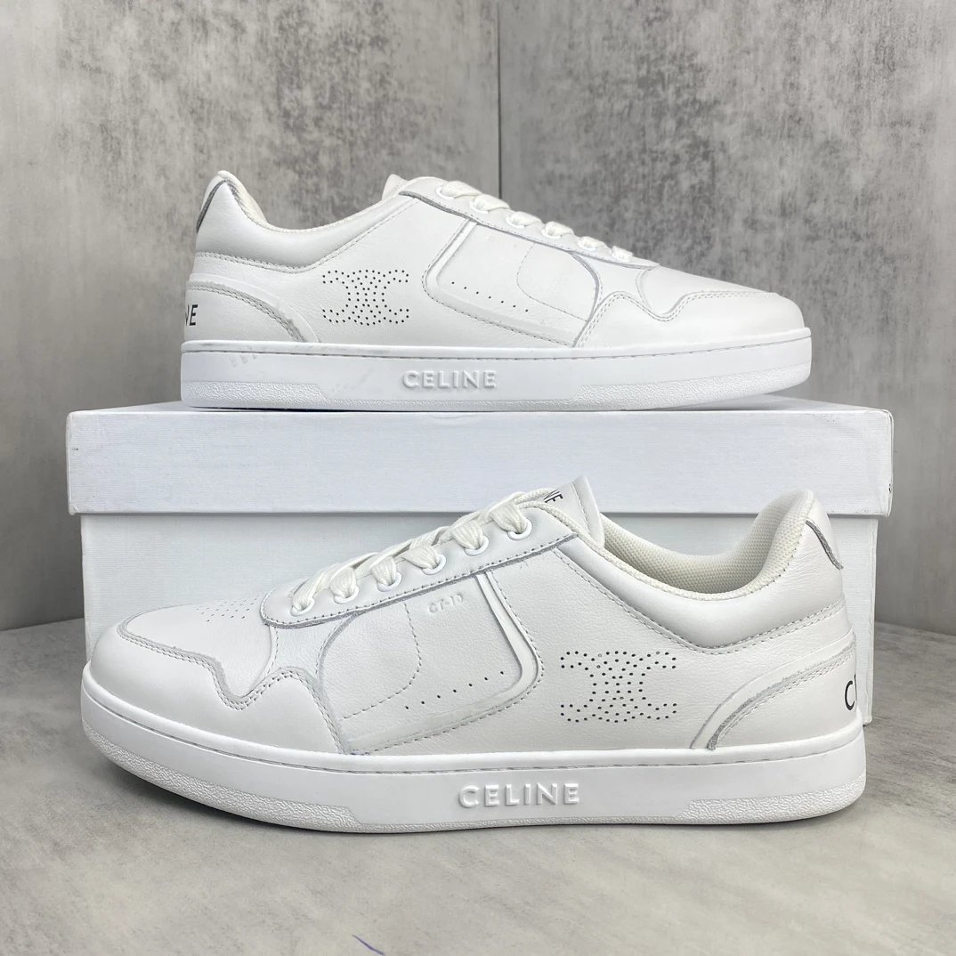 CT-10 Low Top Leather Sneakers Spring Summer Ivory - Gallery Image 9 - Detailed View
