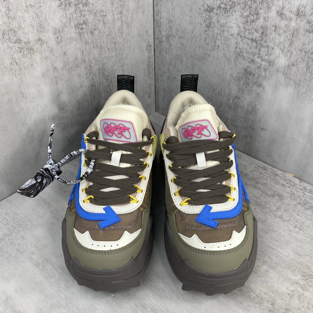 Trail Sneakers Leather Oxford EVA Sole in Olive Brown - Gallery Image 4 - Detailed View