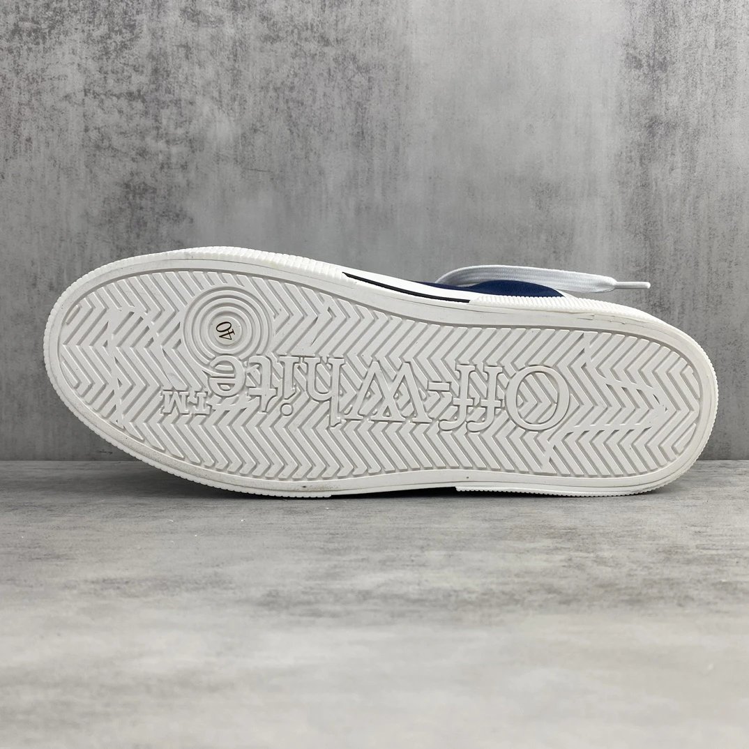 Low Vulcanized Canvas Sneakers Cross Arrow Navy White - Gallery Image 8 - Detailed View