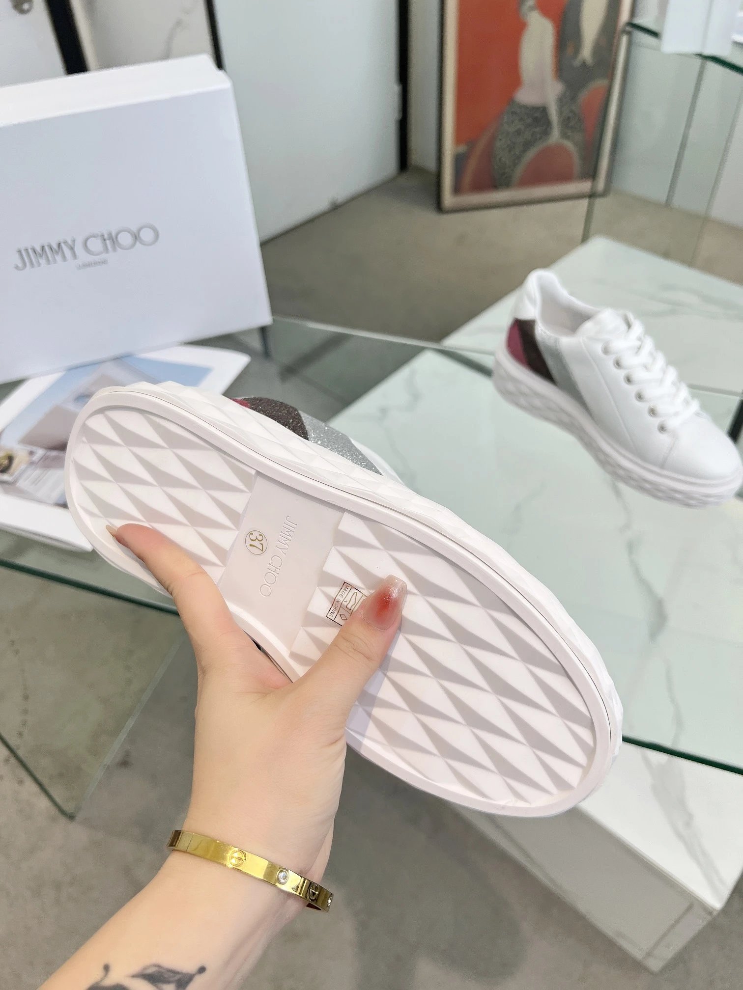 Jimmy Choo Diamond Sneakers Multicolor - Gallery Image 9 - Detailed View