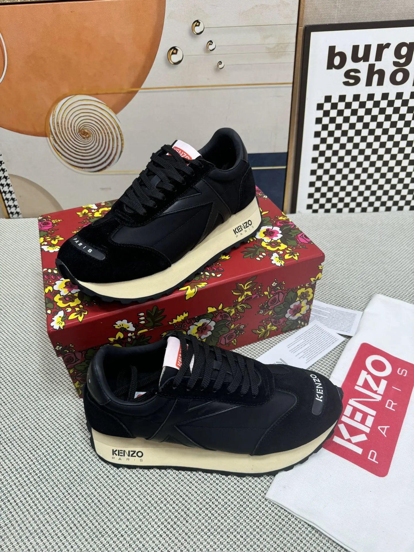Kenzo Casual Sneakers Black - Gallery Image 3 - Detailed View