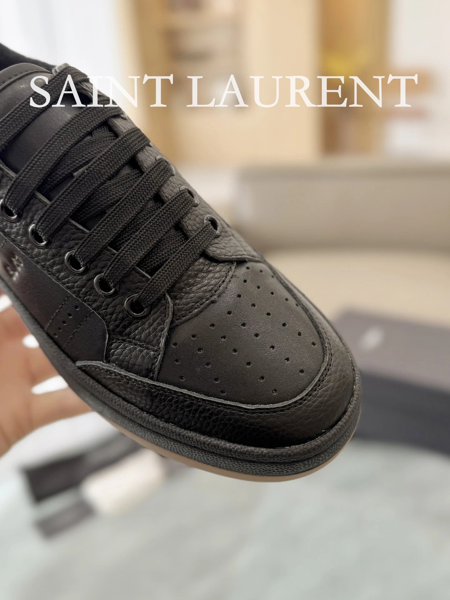 Saint Laurent SL61 Sneakers Black - Gallery Image 8 - Detailed View
