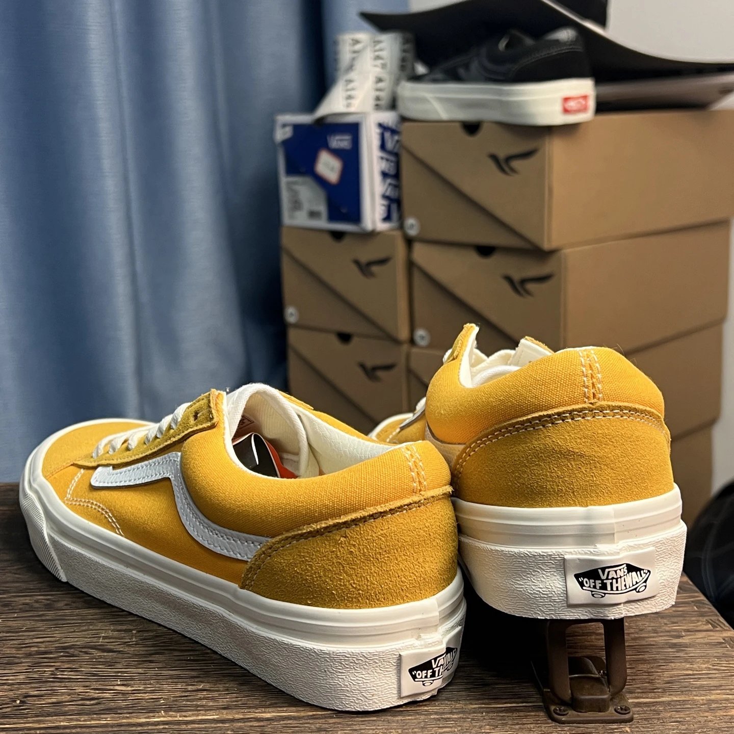 Old Skool Canvas Sneakers Vintage Amber Yellow - Gallery Image 3 - Detailed View