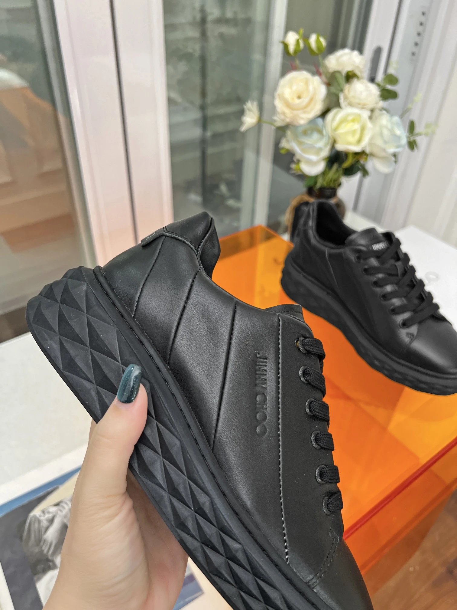 Jimmy Choo Black Diamond Sneakers - Gallery Image 8 - Detailed View