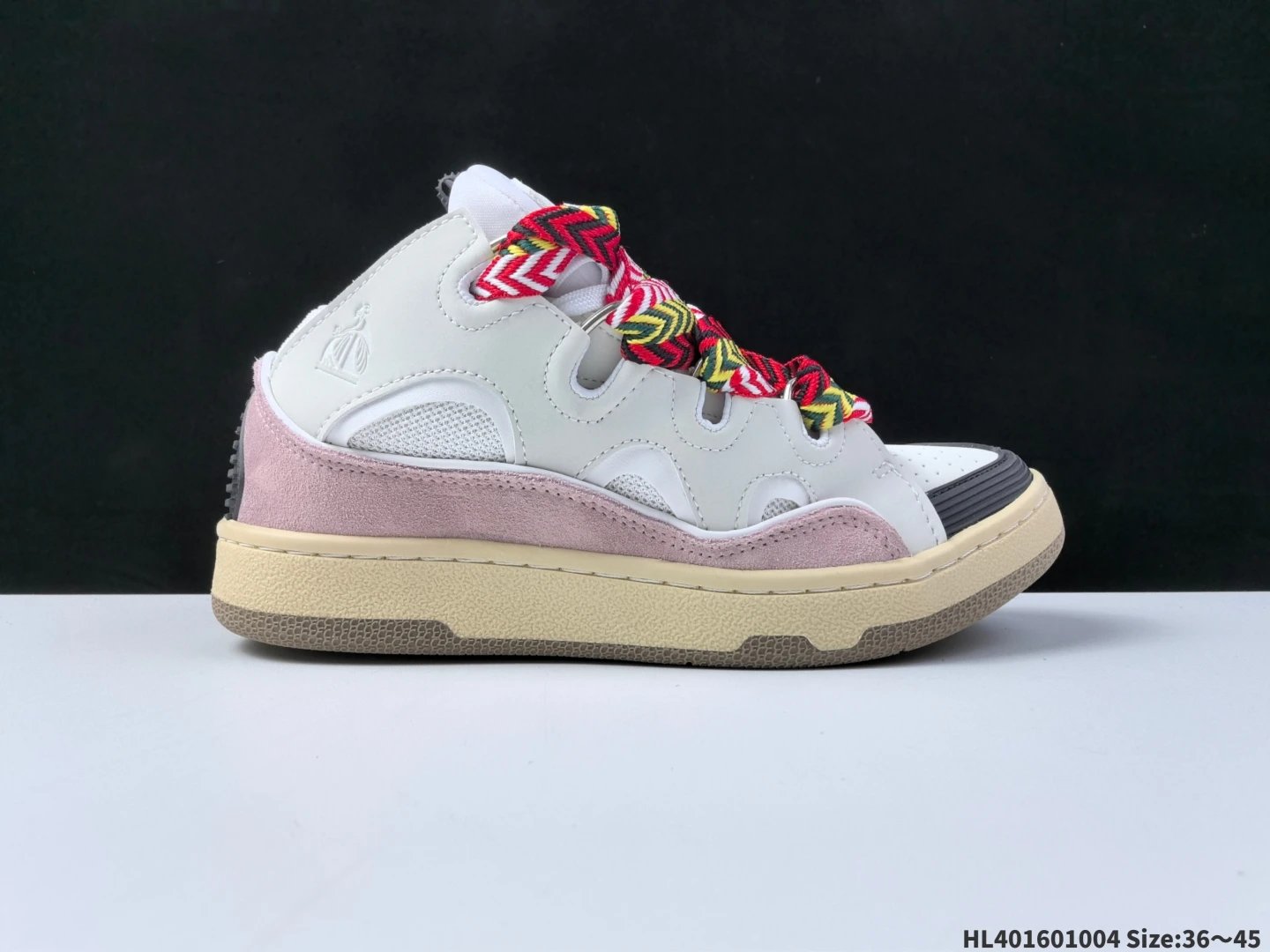 Lanvin Curb Leather Sneakers Black - Gallery Image 7 - Detailed View