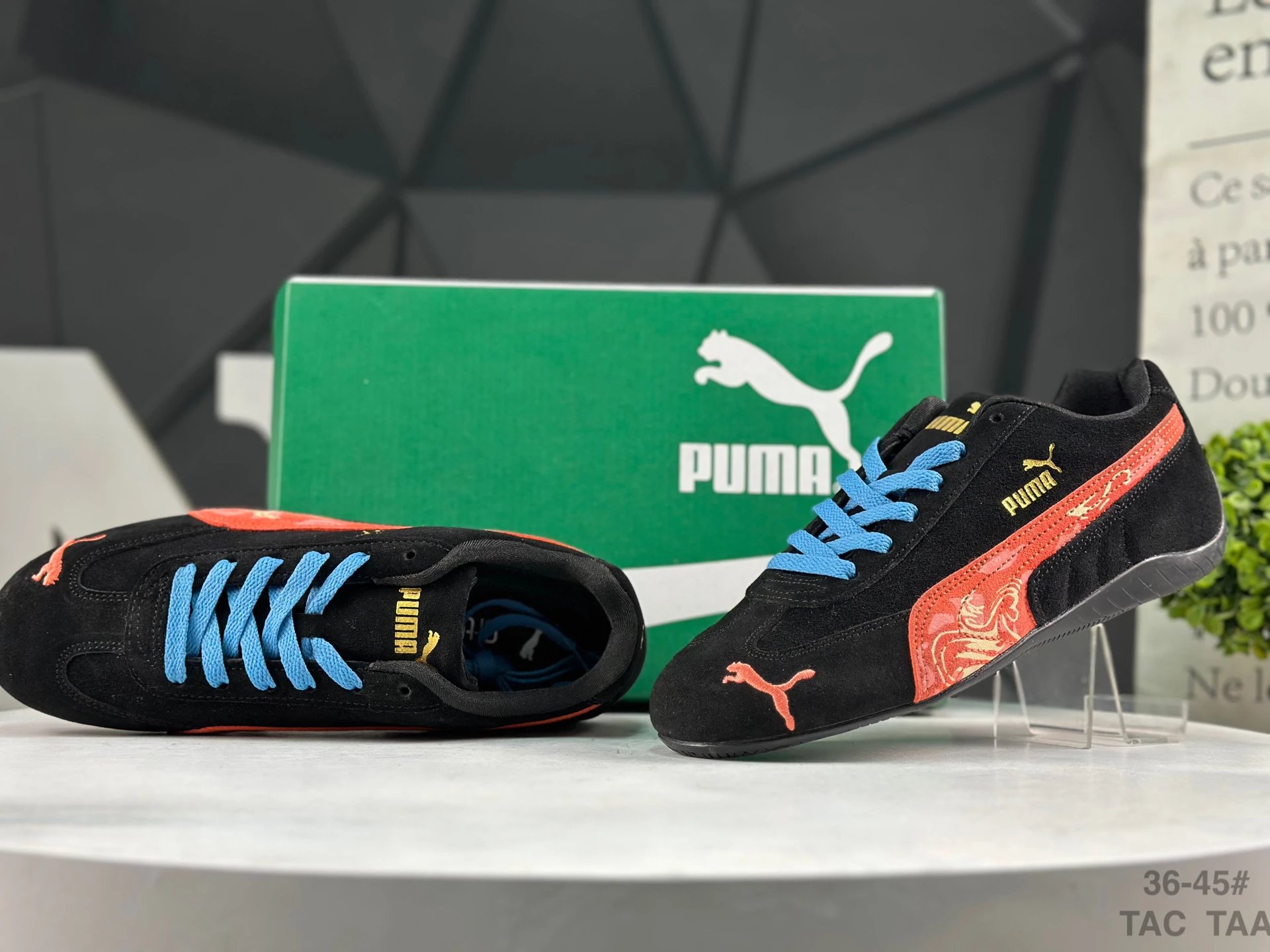 Puma Speed OG Sneakers Black Orange - Gallery Image 9 - Detailed View