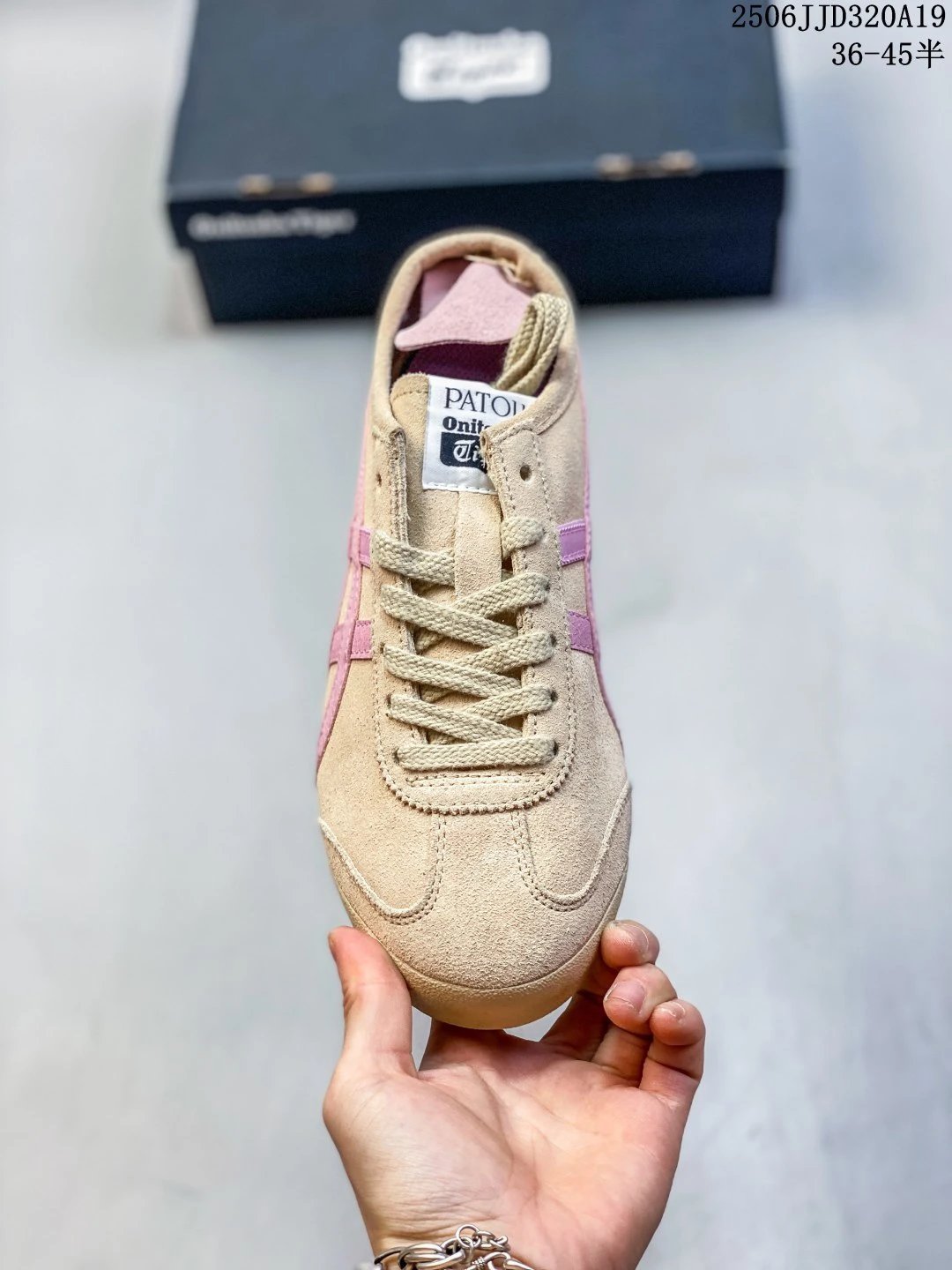 Asics Onitsuka Tiger Sneakers Beige Pink - Gallery Image 2 - Detailed View