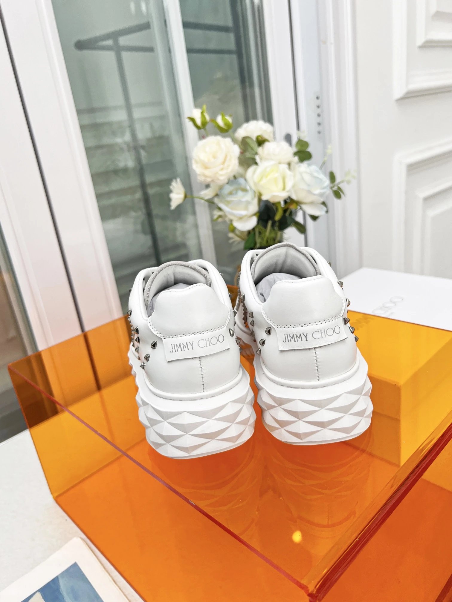 Jimmy Choo Diamond Sneakers White - Gallery Image 4 - Detailed View