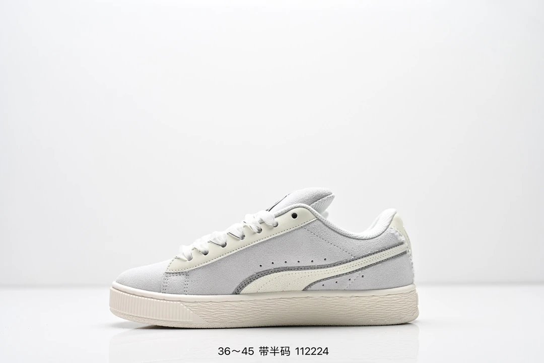 PUMA Suede Sneakers Grey White - Gallery Image 3 - Detailed View
