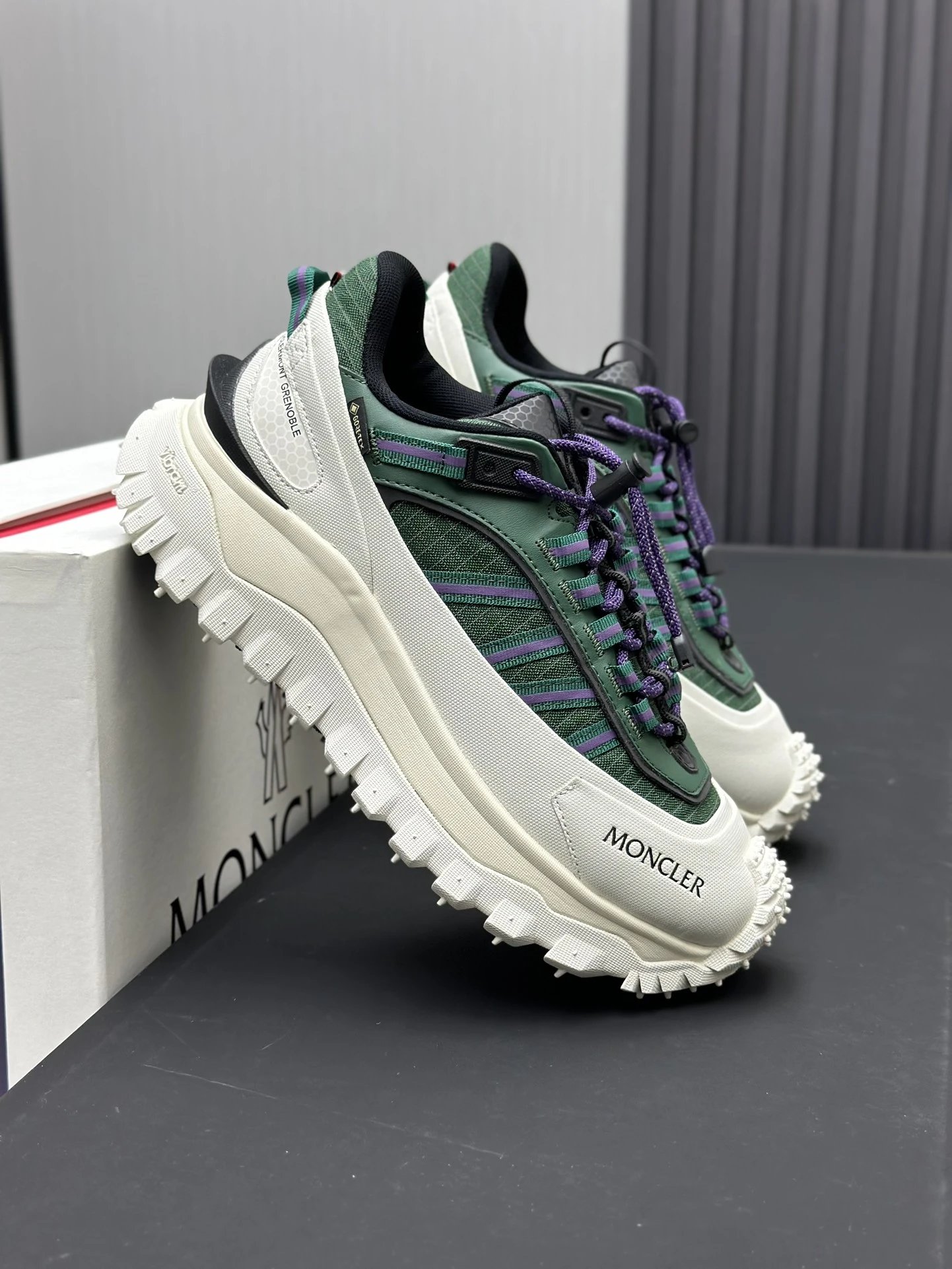 Moncler Trailgrip GTX Sneakers Green - Gallery Image 5 - Detailed View