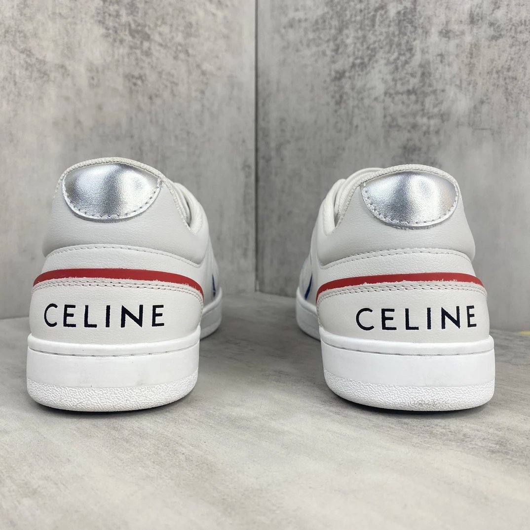 CT-10 Low Top Leather Sneakers Summer White Sapphire - Gallery Image 5 - Detailed View