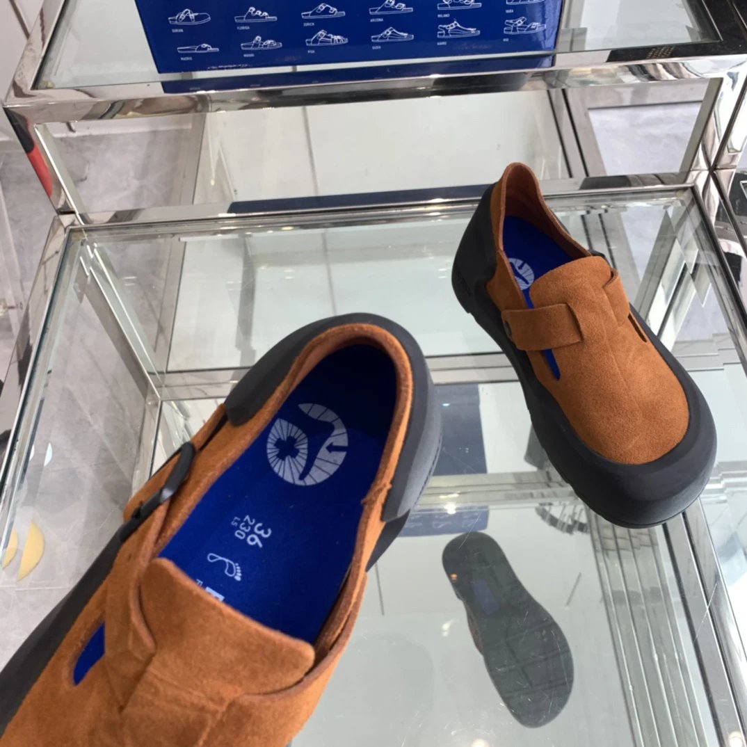 Suede Slip-On Loafers Ergonomic Design Rust Brown - Gallery Image 4 - Detailed View