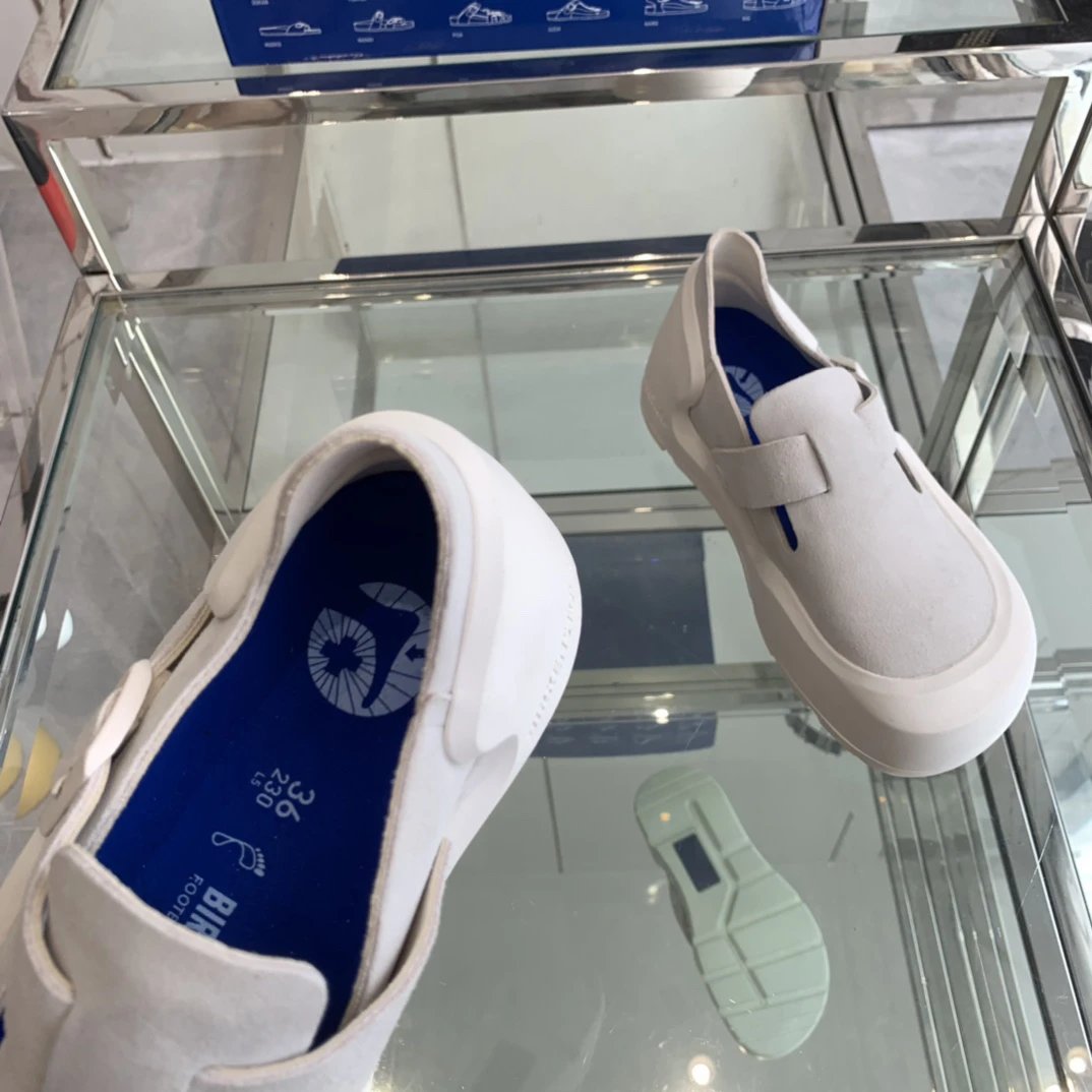 Ergonomic Suede Slip-On Loafers with Buckle Dove Grey - Gallery Image 4 - Detailed View