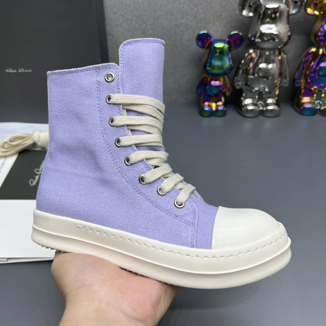 Rick Owens High-top Casual Sneakers Purple - Gallery Image 1 - Detailed View