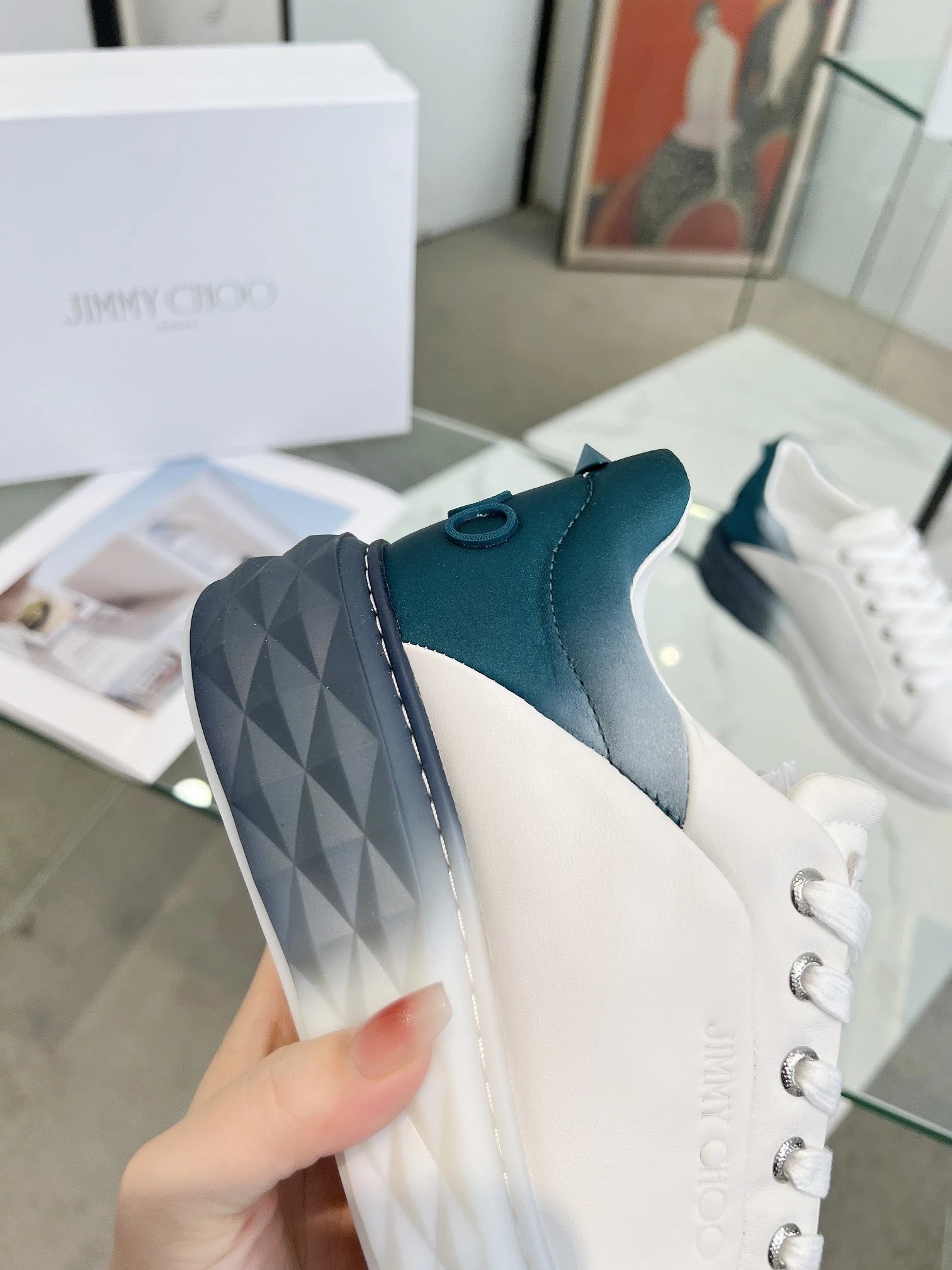 Jimmy Choo Diamond Sneakers Multi - Gallery Image 7 - Detailed View