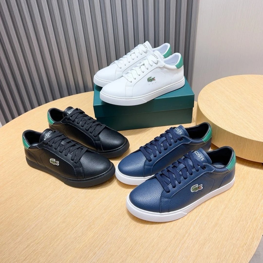 Lacoste Pebble Leather Sneakers Blue - Gallery Image 9 - Detailed View