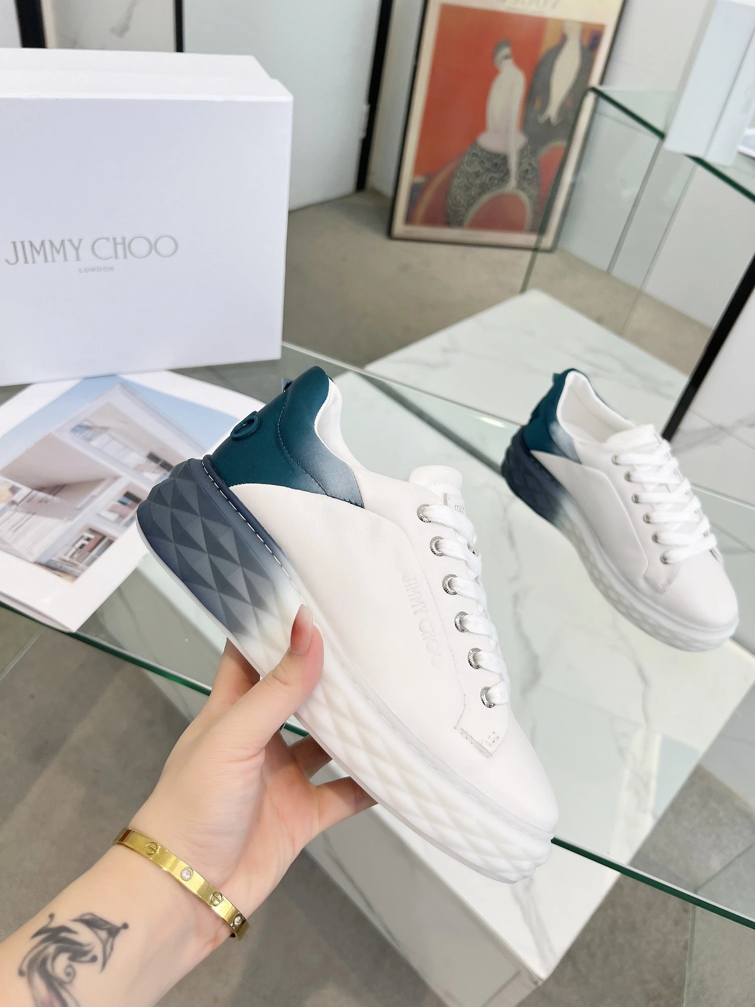 Jimmy Choo Diamond Sneakers Multi - Gallery Image 5 - Detailed View