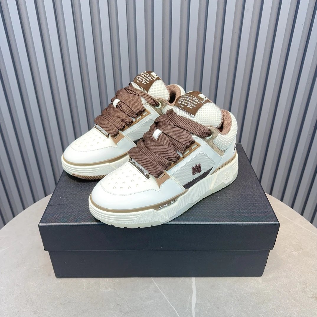 Luxury Low Top Leather Sneakers Unisex in Ivory Mocha - Gallery Image 6 - Detailed View