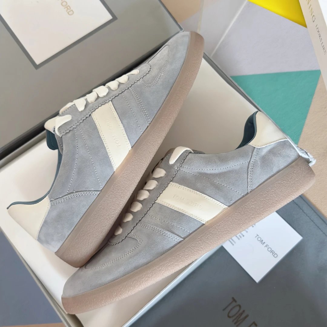 Suede Retro Trainer Sneakers Ice Blue - Gallery Image 6 - Detailed View